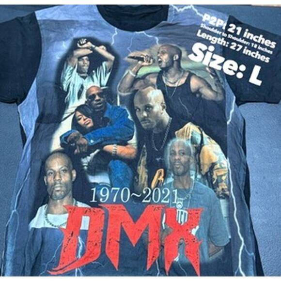 Vintage Tees - DMX 1970-2021 Tribute Graphic Tee! SZ L - Picture 3 of 4